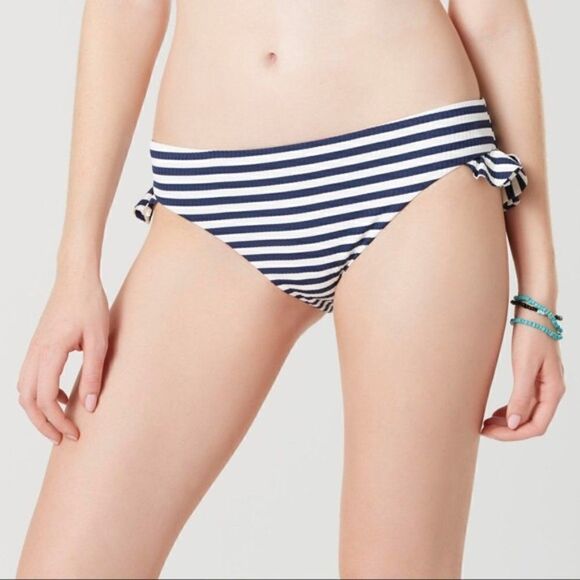 Bongo stripe ruffle swim bottom S NWT - Picture 1 of 8